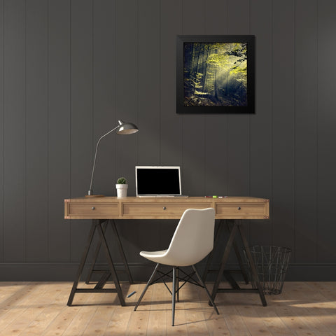 Being There Revisited Black Modern Wood Framed Art Print by Wustenhagen, Dirk