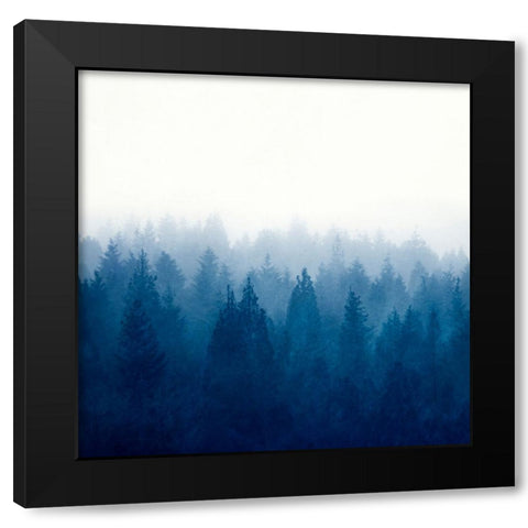 Heart and Soul - Foggy Forest Black Modern Wood Framed Art Print with Double Matting by Wustenhagen, Dirk