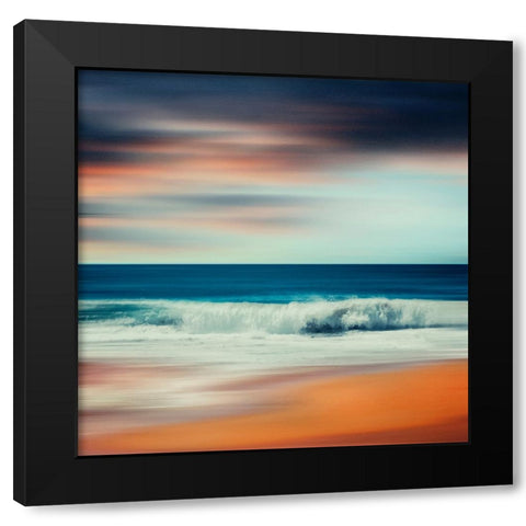 Wave After Wave Black Modern Wood Framed Art Print with Double Matting by Wustenhagen, Dirk