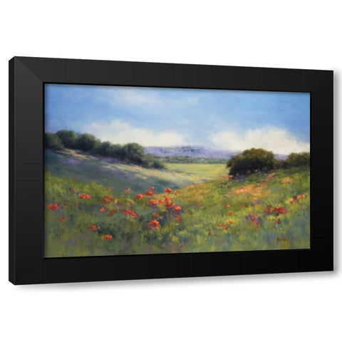 Poppies with a View Black Modern Wood Framed Art Print by Weil, Alice