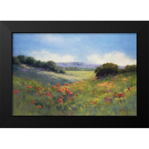 Poppies with a View Black Modern Wood Framed Art Print by Weil, Alice