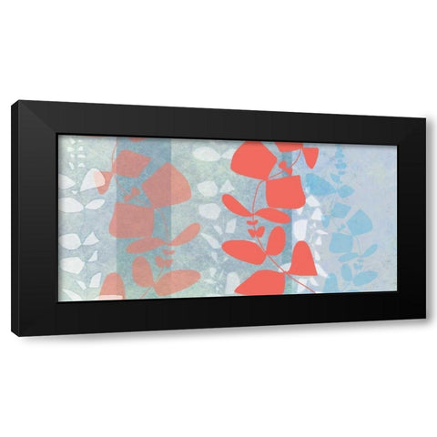 Dimensional Leaves Black Modern Wood Framed Art Print by Weiss, Jan