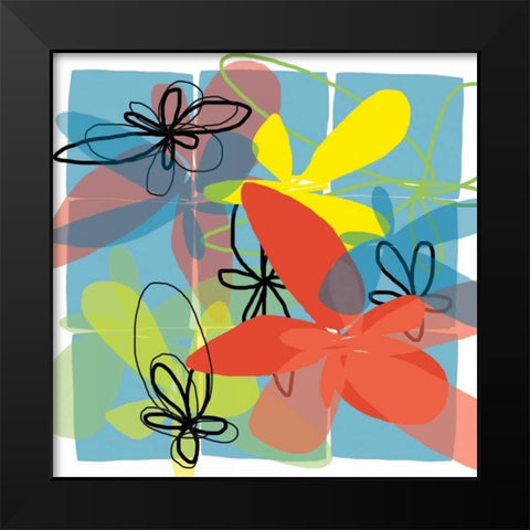 Pop Goes Space Two Black Modern Wood Framed Art Print by Weiss, Jan