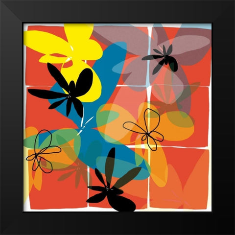 Pop Goes Space Three Black Modern Wood Framed Art Print by Weiss, Jan
