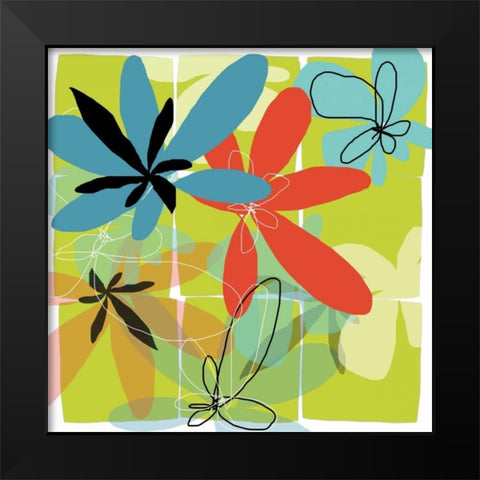 Pop Goes Space Four Black Modern Wood Framed Art Print by Weiss, Jan