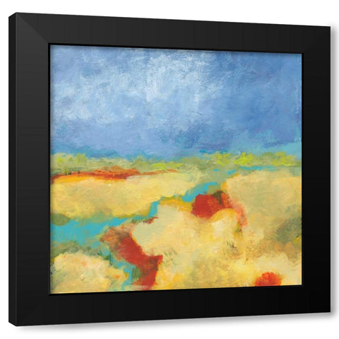 Meandering River Black Modern Wood Framed Art Print by Weiss, Jan