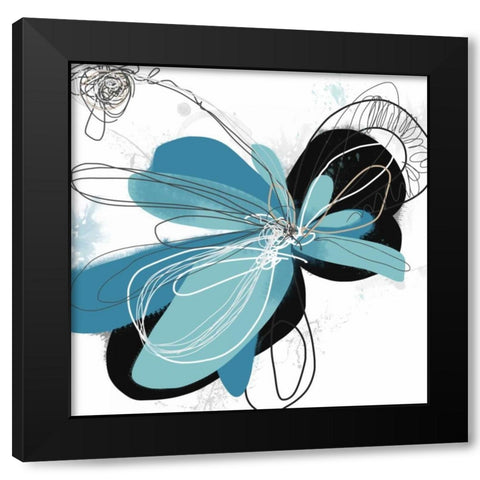 The Flower Dances 2 Black Modern Wood Framed Art Print with Double Matting by Weiss, Jan