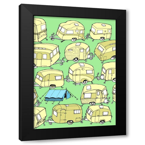 Odd Ones - Tent Black Modern Wood Framed Art Print by Wilson, Duncan