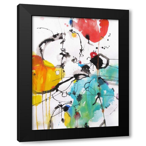 Drifting Continents Black Modern Wood Framed Art Print by Weil, Emily