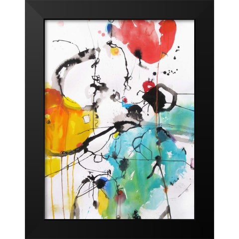Drifting Continents Black Modern Wood Framed Art Print by Weil, Emily