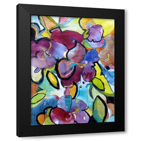 Winter Purple Black Modern Wood Framed Art Print with Double Matting by Weil, Emily