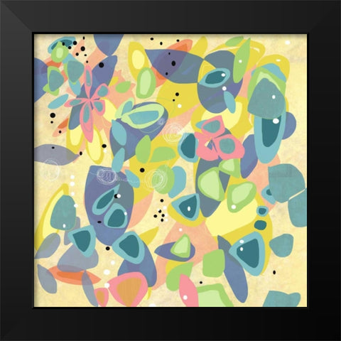 Falling on Water 1 Black Modern Wood Framed Art Print by Weiss, Jan