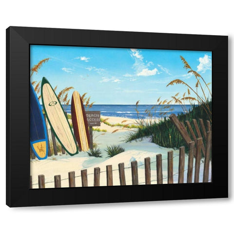 Beach Access Black Modern Wood Framed Art Print with Double Matting by Westmoreland, Scott