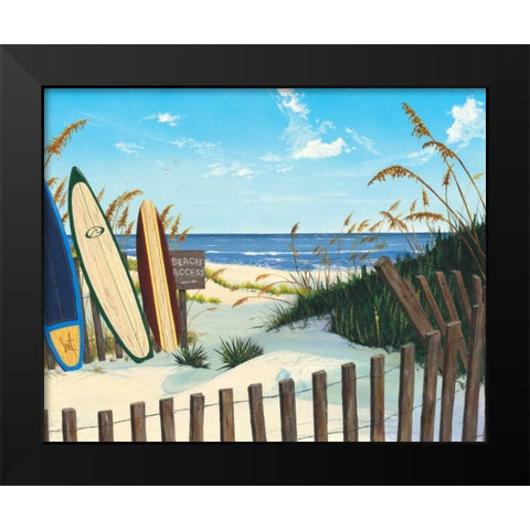 Beach Access Black Modern Wood Framed Art Print by Westmoreland, Scott