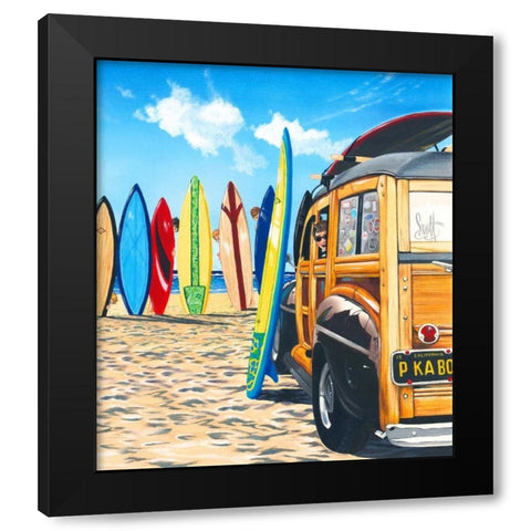 Beach Cruiser Kids Black Modern Wood Framed Art Print with Double Matting by Westmoreland, Scott