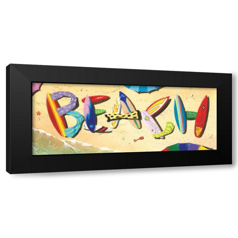 Beach in Boards Black Modern Wood Framed Art Print with Double Matting by Westmoreland, Scott