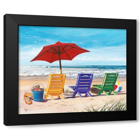 Beachy Keen Black Modern Wood Framed Art Print with Double Matting by Westmoreland, Scott