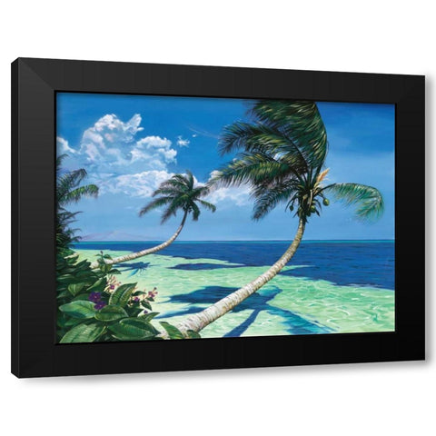 Beckoning Palms Black Modern Wood Framed Art Print with Double Matting by Westmoreland, Scott