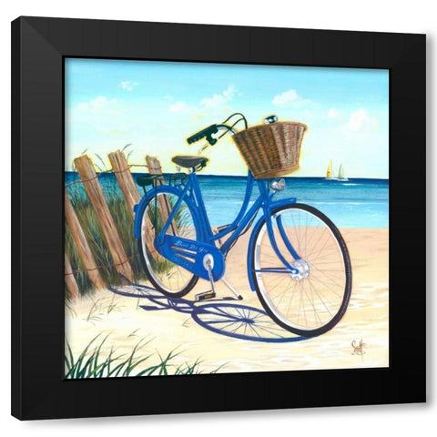 Blue By You Black Modern Wood Framed Art Print with Double Matting by Westmoreland, Scott