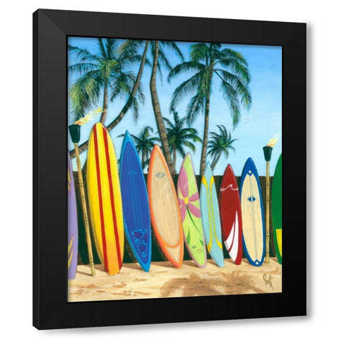 Bunch of Boards Black Modern Wood Framed Art Print with Double Matting by Westmoreland, Scott
