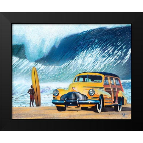 Buttercup Buick Black Modern Wood Framed Art Print by Westmoreland, Scott