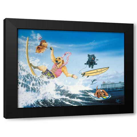 Diva Dawgs Black Modern Wood Framed Art Print with Double Matting by Westmoreland, Scott