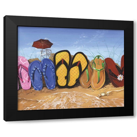 Flip Flop Fence Black Modern Wood Framed Art Print with Double Matting by Westmoreland, Scott