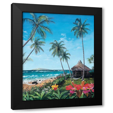 Maui Morning Black Modern Wood Framed Art Print with Double Matting by Westmoreland, Scott