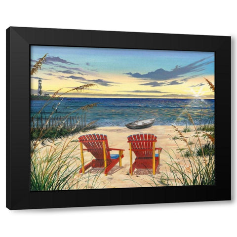 Outer Banks Sunrise Black Modern Wood Framed Art Print with Double Matting by Westmoreland, Scott