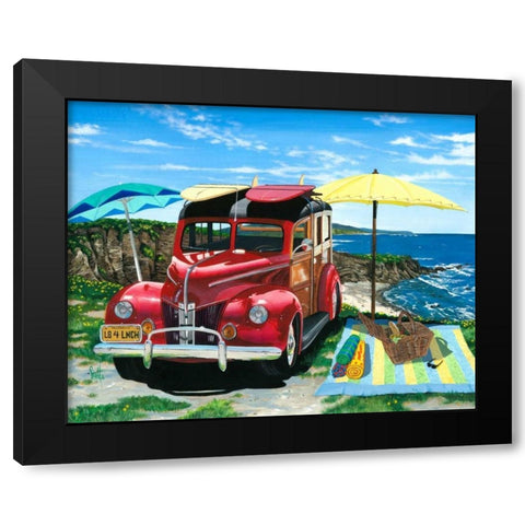 Palisades Picnic Black Modern Wood Framed Art Print with Double Matting by Westmoreland, Scott
