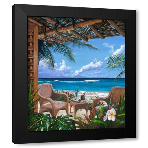 Paradise Porch Black Modern Wood Framed Art Print with Double Matting by Westmoreland, Scott