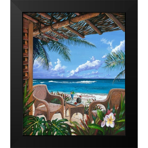 Paradise Porch Black Modern Wood Framed Art Print by Westmoreland, Scott