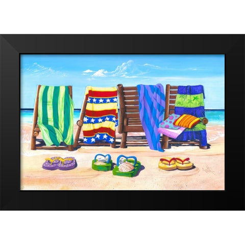 Sandals and Seats Black Modern Wood Framed Art Print by Westmoreland, Scott