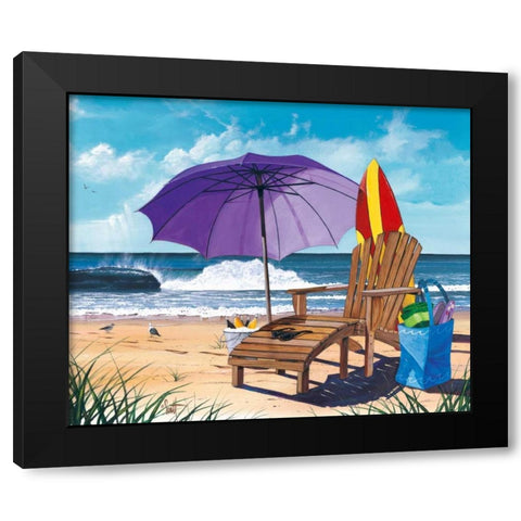Shore Thing Black Modern Wood Framed Art Print with Double Matting by Westmoreland, Scott