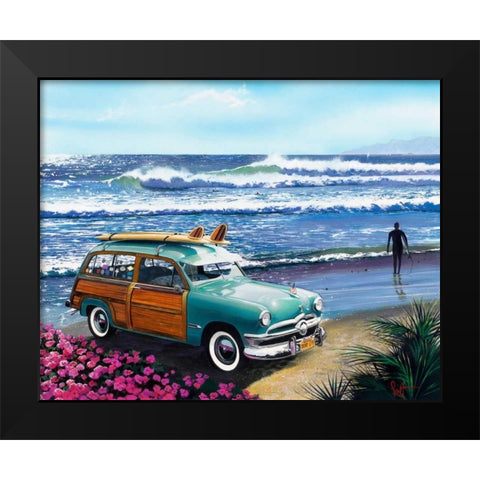 Surf City Black Modern Wood Framed Art Print by Westmoreland, Scott