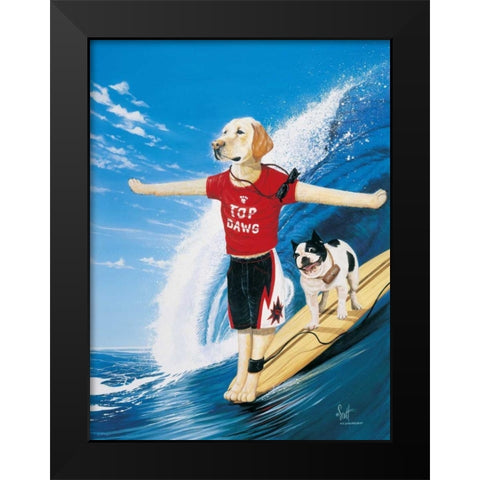 Top Dawg Black Modern Wood Framed Art Print by Westmoreland, Scott
