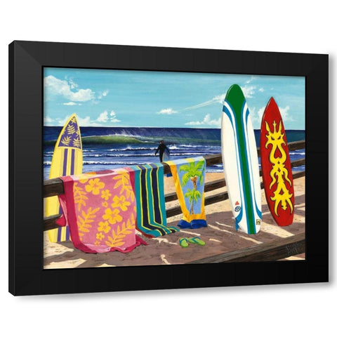 Warm Weather Gear Black Modern Wood Framed Art Print by Westmoreland, Scott