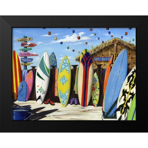 Surf Shack Black Modern Wood Framed Art Print by Westmoreland, Scott