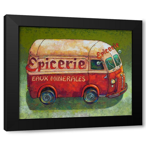 Van Ordinaire Epicerie Black Modern Wood Framed Art Print by Wilson, Duncan