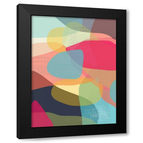 Layered Earth One Black Modern Wood Framed Art Print by Weiss, Jan