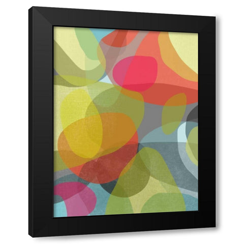 Layered Earth Two Black Modern Wood Framed Art Print by Weiss, Jan