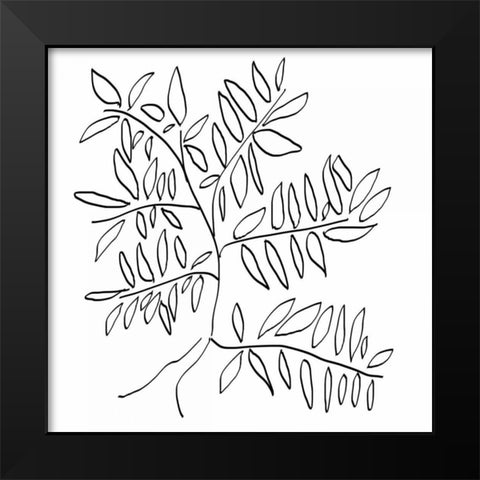 A Black and White Tree Black Modern Wood Framed Art Print by Weiss, Jan