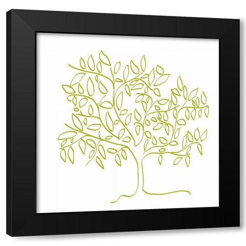 A Citron Tree Black Modern Wood Framed Art Print with Double Matting by Weiss, Jan