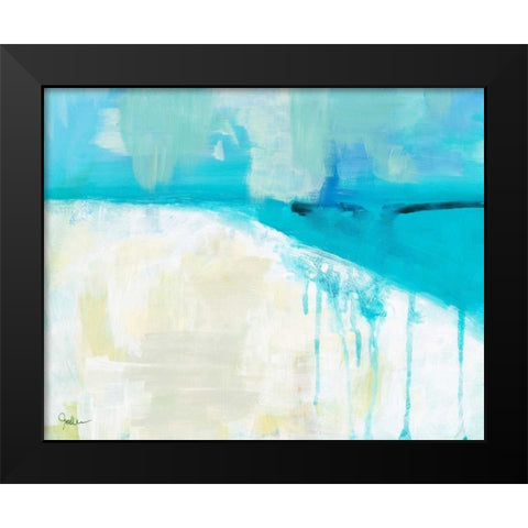 Coastal Blues 1 Black Modern Wood Framed Art Print by Weiss, Jan