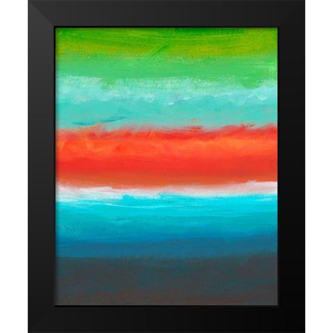 Night Coast Three Black Modern Wood Framed Art Print by Weiss, Jan
