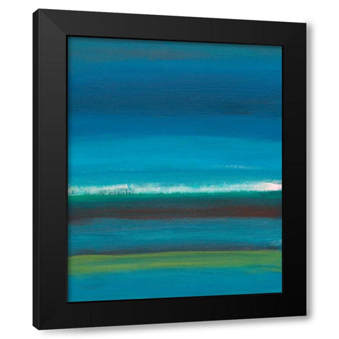 Night Coast One Black Modern Wood Framed Art Print by Weiss, Jan
