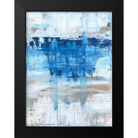Splash Black Modern Wood Framed Art Print by Weaverling, Julie