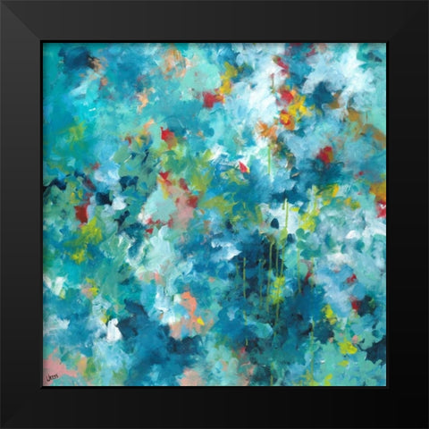 Rainforest Black Modern Wood Framed Art Print by Weiss, Jan