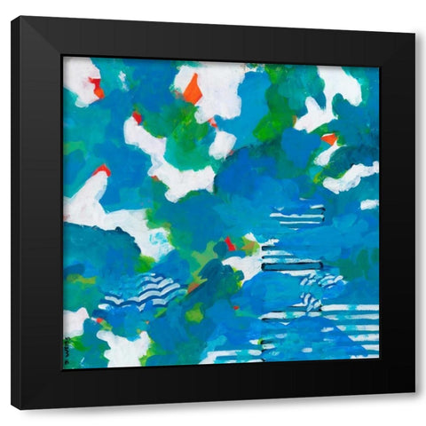 Adriatic Black Modern Wood Framed Art Print by Weiss, Jan