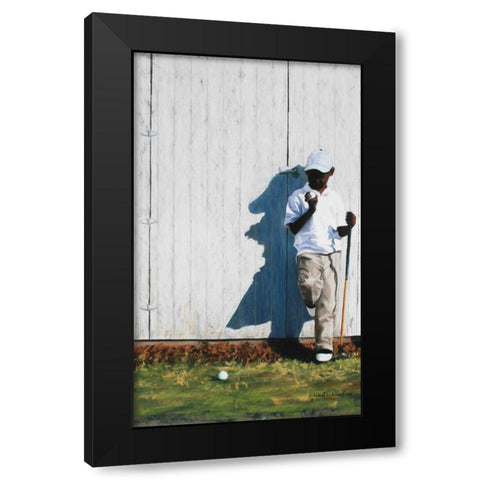 Saturdays Choice Black Modern Wood Framed Art Print by Wilson, Richard